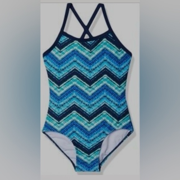 Kanu Surf Other - Kanu Surf Girls Layla Beach Sport Banded 1-Piece Cross Back Swimsuit Size 7